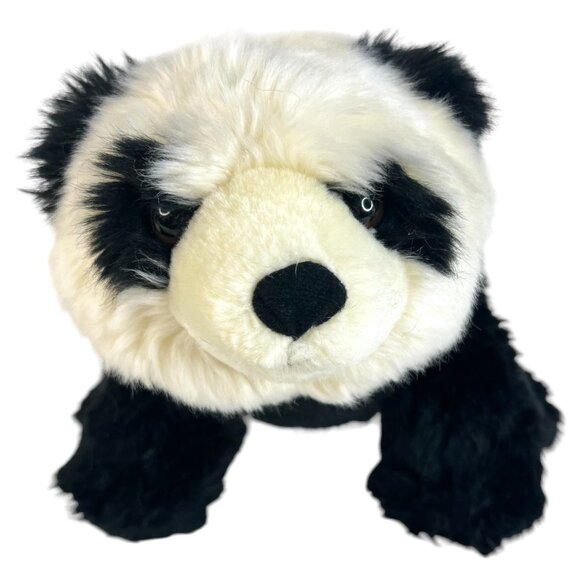 Wild Republic Panda Bear Plush 12” Black White Stuffed Animal K&M International - Picture 1 of 8